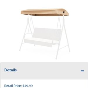 Tan Swing Canopy Cover